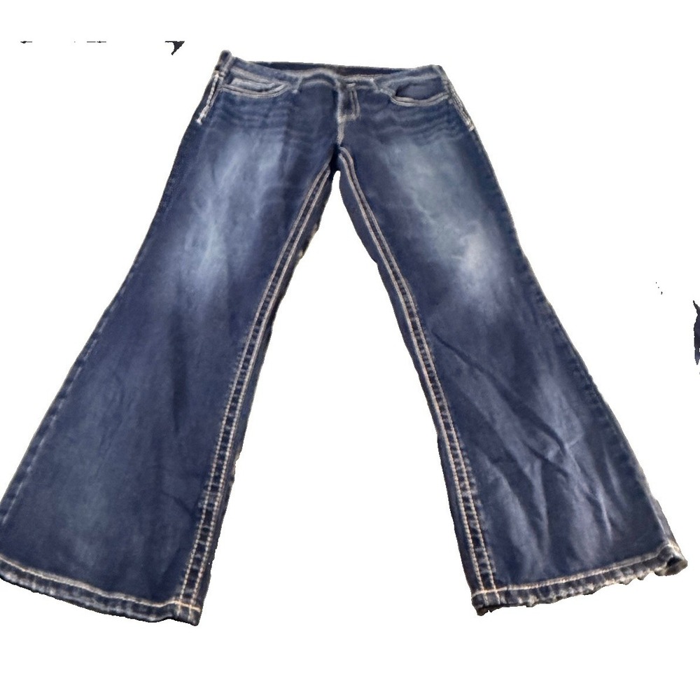 Silver Jeans Co Suki Slim Boot Jeans Women's 16 L32 Dark Wash Stretch Western
